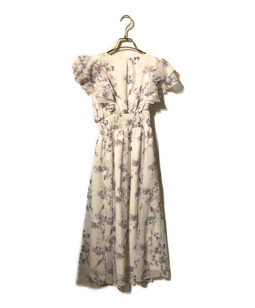 PROPORTION BODY DRESSING（プロポーションボディドレッシング）PROPORTION BODY DRESSING (プロポーションボディドレッシング) ラッフル袖花柄ワンピース ホワイト サイズ:PSの古着・服飾アイテム