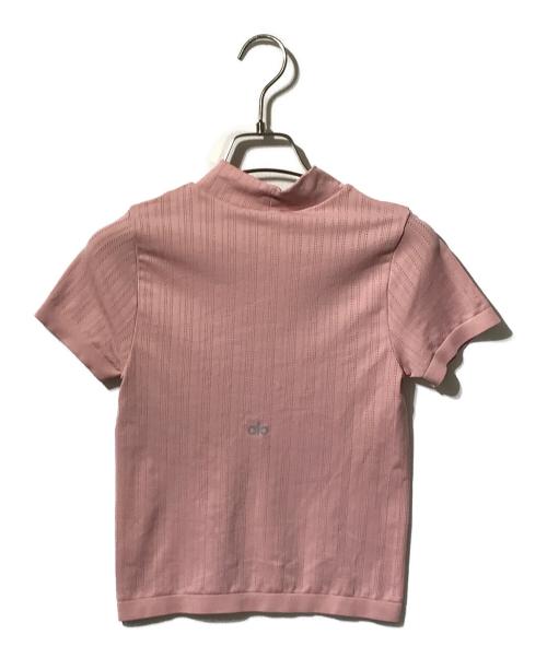 alo yoga（アローヨガ）alo yoga (アローヨガ) 半袖カットソー ピンク サイズ:sの古着・服飾アイテム