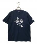 stussyステューシー）の古着「90’S プリントTシャツ」｜ネイビー
