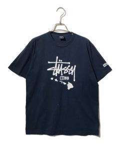 中古・古着通販】stussy (ステューシー) プリントTシャツ ネイビー