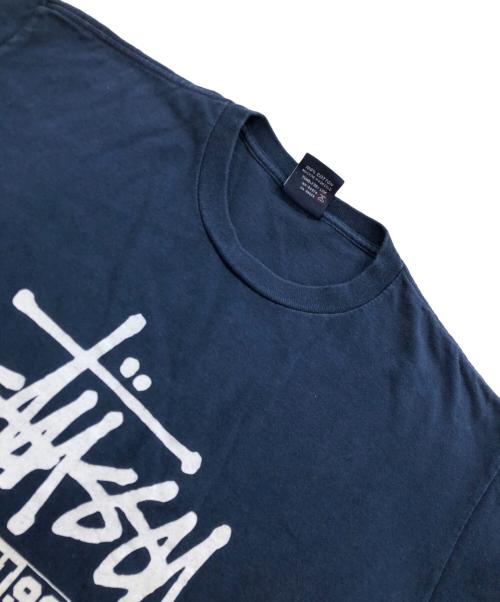 stussy（ステューシー）stussy (ステューシー) 90’S プリントTシャツ ネイビー サイズ:Ｍの古着・服飾アイテム