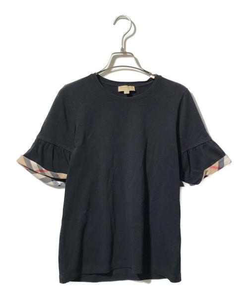 BURBERRY LONDON（バーバリーロンドン）BURBERRY LONDON (バーバリーロンドン) パフスリーブカットソー ブラック サイズ:Mの古着・服飾アイテム
