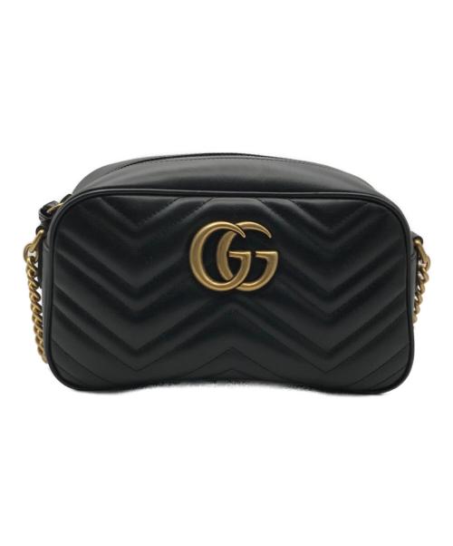 GUCCI（グッチ）GUCCI (グッチ) ショルダーバッグ GGマーモント ブラックの古着・服飾アイテム