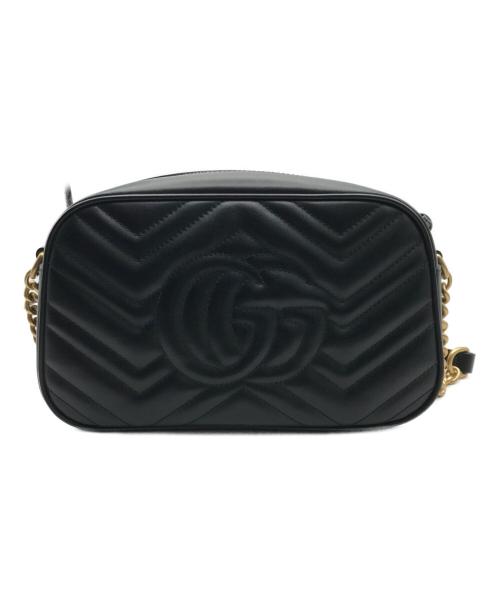 GUCCI（グッチ）GUCCI (グッチ) ショルダーバッグ GGマーモント ブラックの古着・服飾アイテム