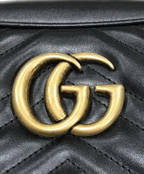 GUCCI（グッチ）GUCCI (グッチ) ショルダーバッグ GGマーモント ブラックの古着・服飾アイテム