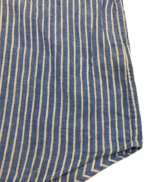 POLO RALPH LAUREN（ポロ・ラルフローレン）POLO RALPH LAUREN (ポロ・ラルフローレン) リネンストライプシャツ ブルー サイズ:Ⅼの古着・服飾アイテム