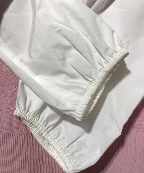 TO BE CHIC（トゥービーシック）TO BE CHIC (トゥービーシック) タイプライターブラウスレイヤー ニット ピンク×ホワイト サイズ:40の古着・服飾アイテム