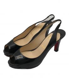Christian Louboutin（クリスチャン・ルブタン）の古着「オープントゥヒールパンプス」｜ブラック