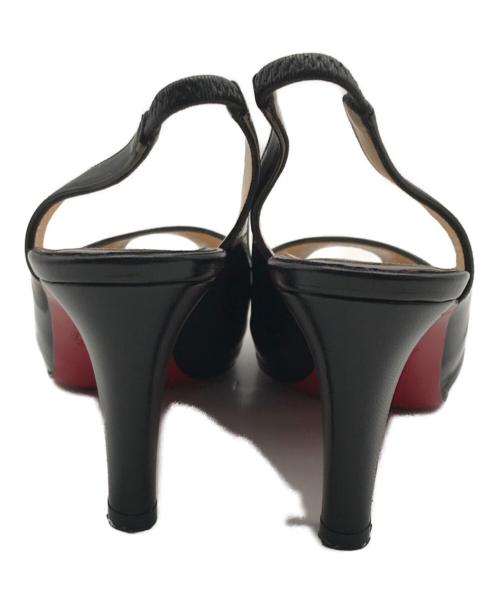 Christian Louboutin（クリスチャン・ルブタン）Christian Louboutin (クリスチャン・ルブタン) オープントゥヒールパンプス ブラック サイズ:36の古着・服飾アイテム