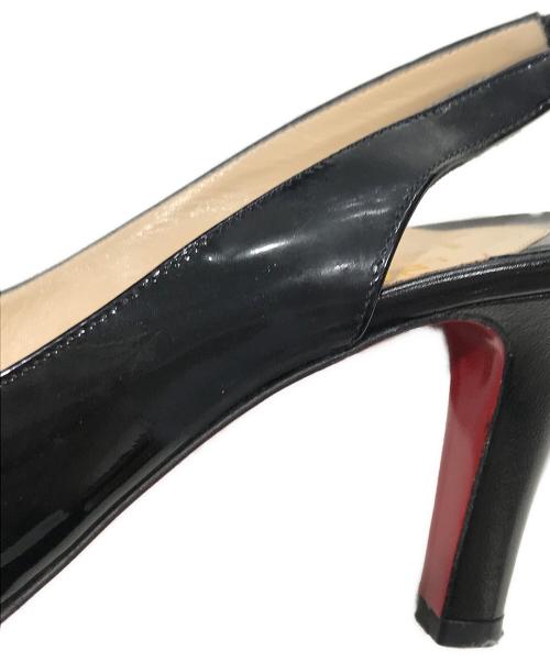 Christian Louboutin（クリスチャン・ルブタン）Christian Louboutin (クリスチャン・ルブタン) オープントゥヒールパンプス ブラック サイズ:36の古着・服飾アイテム