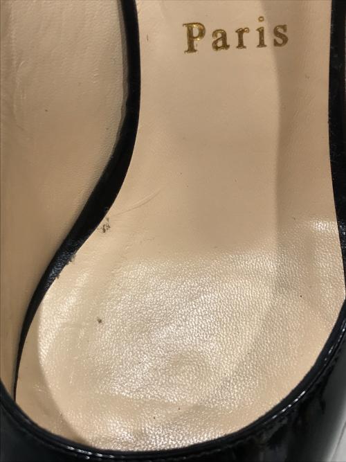 Christian Louboutin（クリスチャン・ルブタン）Christian Louboutin (クリスチャン・ルブタン) オープントゥヒールパンプス ブラック サイズ:36の古着・服飾アイテム
