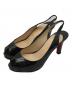 Christian Louboutin（クリスチャン・ルブタン）の古着「オープントゥヒールパンプス」｜ブラック