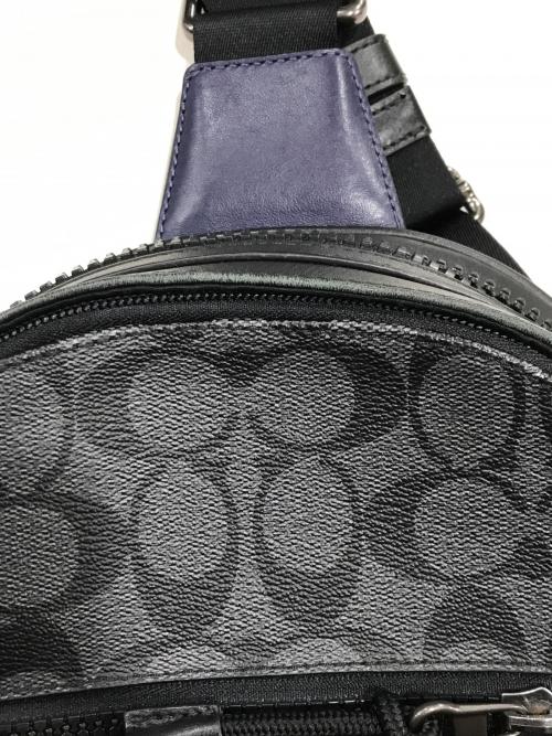 COACH（コーチ）COACH (コーチ) ボディーバッグ ネイビー×グレーの古着・服飾アイテム