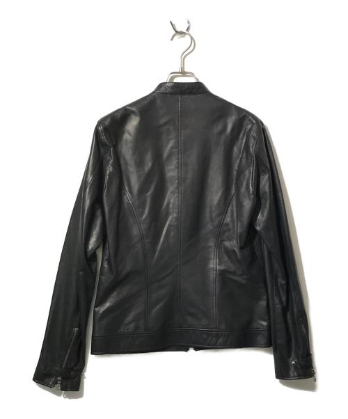 PS Paul Smith（ＰＳポールスミス）PS Paul Smith (ＰＳポールスミス) ラムレザージャケット ブラック サイズ:Ｌの古着・服飾アイテム