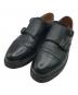 PARABOOT（パラブーツ）の古着「WILLIAM ダブルモンクストラップシューズ」｜ブラック