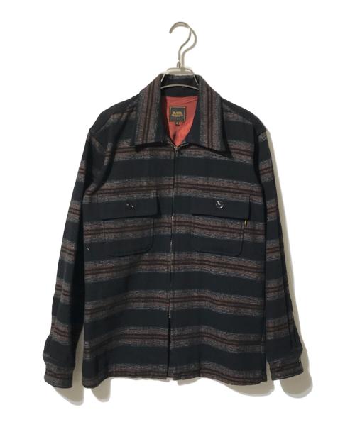 RATS（ラッツ）RATS (ラッツ) ネイティブボーダーCPOジャケット ブラック×オレンジ サイズ:Mの古着・服飾アイテム