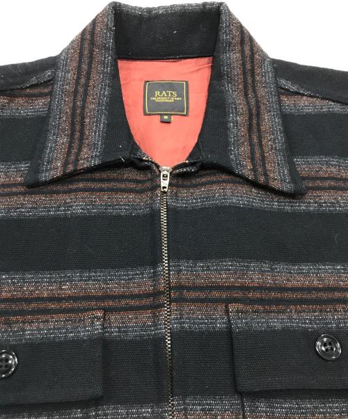 RATS（ラッツ）RATS (ラッツ) ネイティブボーダーCPOジャケット ブラック×オレンジ サイズ:Mの古着・服飾アイテム