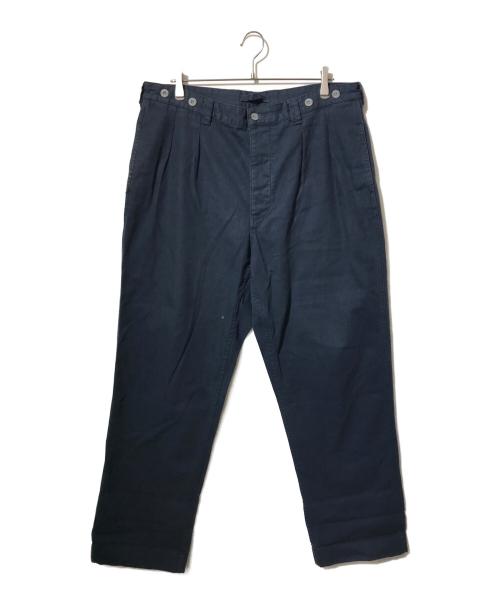 NIGEL CABOURN LYBRO（ナイジェルケーボン ライブロ）NIGEL CABOURN LYBRO (ナイジェルケーボン ライブロ) ヘリンボーンワークパンツ ネイビー サイズ:38の古着・服飾アイテム