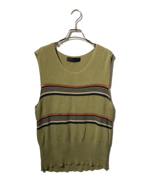 shoop（シュープ）shoop (シュープ) ニットベスト/ストライプニットベスト ベージュ サイズ:表記なしの古着・服飾アイテム
