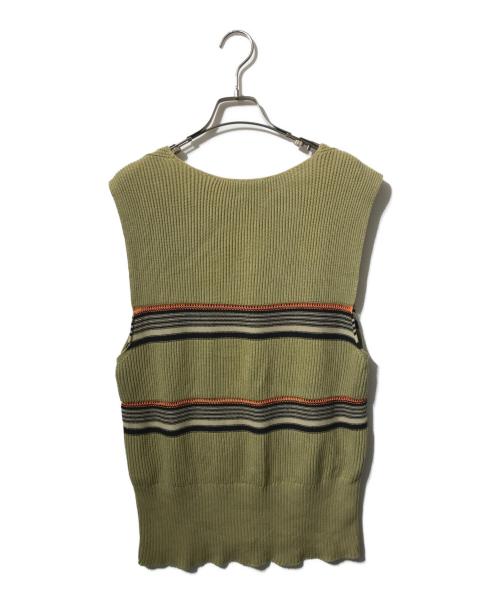 shoop（シュープ）shoop (シュープ) ニットベスト/ストライプニットベスト ベージュ サイズ:表記なしの古着・服飾アイテム