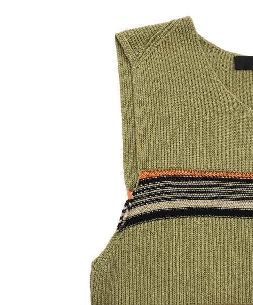 shoop（シュープ）shoop (シュープ) ニットベスト/ストライプニットベスト ベージュ サイズ:表記なしの古着・服飾アイテム