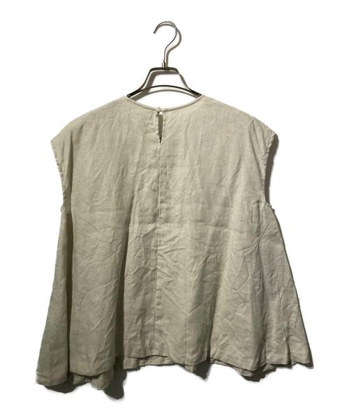 KAGURE（カグレ）kagure (カグレ) リネンフレアブラウス/ノースリーブブラウス アイボリー サイズ:SIZE FREEの古着・服飾アイテム