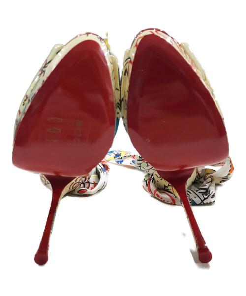 Christian Louboutin（クリスチャン・ルブタン）Christian Louboutin (クリスチャン・ルブタン) ルビタグオープントゥヒールパンプス マルチカラー サイズ:36の古着・服飾アイテム