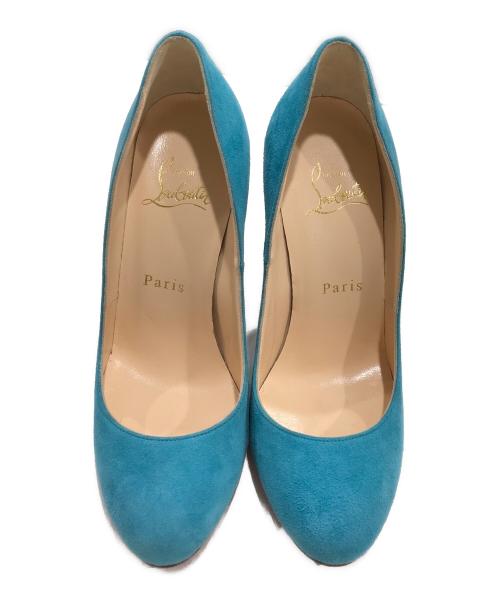 Christian Louboutin（クリスチャン・ルブタン）Christian Louboutin (クリスチャン・ルブタン) スウェードヒールパンプス ブルー サイズ:35 1/2の古着・服飾アイテム