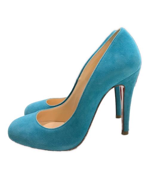 Christian Louboutin（クリスチャン・ルブタン）Christian Louboutin (クリスチャン・ルブタン) スウェードヒールパンプス ブルー サイズ:35 1/2の古着・服飾アイテム
