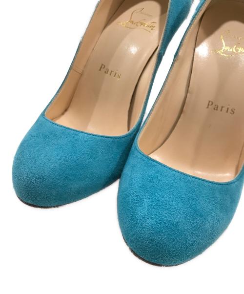 Christian Louboutin（クリスチャン・ルブタン）Christian Louboutin (クリスチャン・ルブタン) スウェードヒールパンプス ブルー サイズ:35 1/2の古着・服飾アイテム