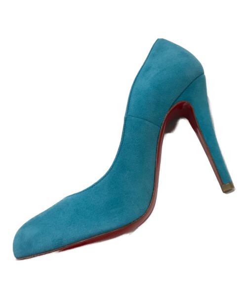 Christian Louboutin（クリスチャン・ルブタン）Christian Louboutin (クリスチャン・ルブタン) スウェードヒールパンプス ブルー サイズ:35 1/2の古着・服飾アイテム