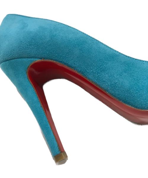 Christian Louboutin（クリスチャン・ルブタン）Christian Louboutin (クリスチャン・ルブタン) スウェードヒールパンプス ブルー サイズ:35 1/2の古着・服飾アイテム