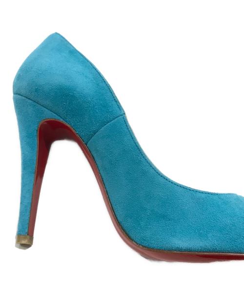 Christian Louboutin（クリスチャン・ルブタン）Christian Louboutin (クリスチャン・ルブタン) スウェードヒールパンプス ブルー サイズ:35 1/2の古着・服飾アイテム