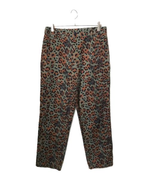 Sneakersnstuff（スニーカーズンスタッフ）Sneakersnstuff (スニーカーズンスタッフ) レオパードワイドパンツ グリーン サイズ:SMALLの古着・服飾アイテム