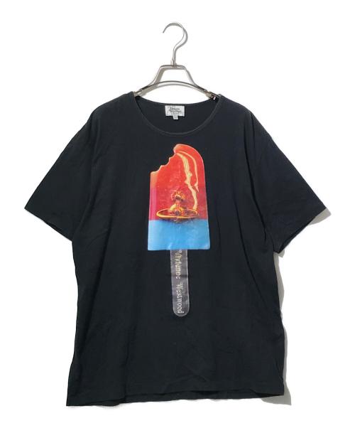 Vivienne Westwood man（ヴィヴィアン ウェストウッド マン）Vivienne Westwood man (ヴィヴィアン ウェストウッド マン) プリントTシャツ ブラック サイズ:50の古着・服飾アイテム