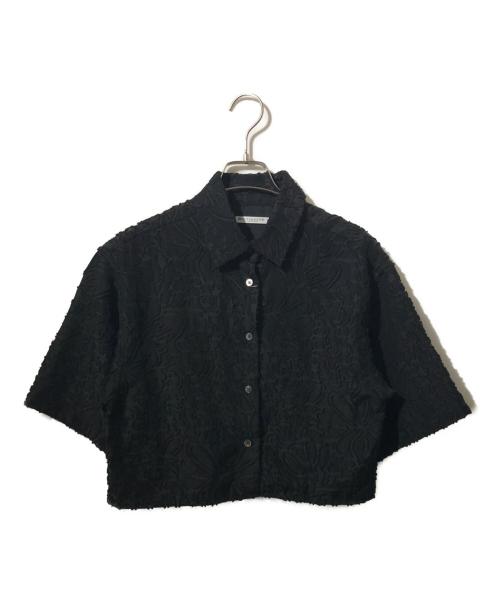 BEAUTY&YOUTH（ビューティーアンドユース）BEAUTY&YOUTH (ビューティーアンドユース) カットジャガードショートスリーブシャツ ブラック サイズ:ＦＲＥＥの古着・服飾アイテム