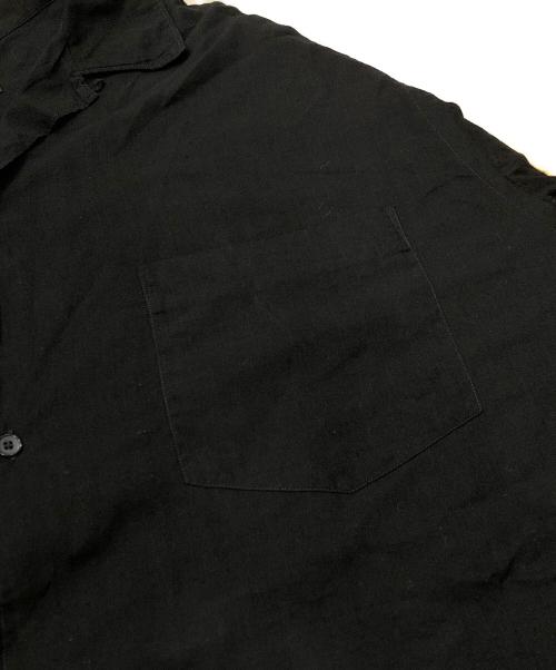 COMOLI（コモリ）COMOLI (コモリ) KHADIコットン 半袖オープンカラーシャツ ブラック サイズ:4の古着・服飾アイテム