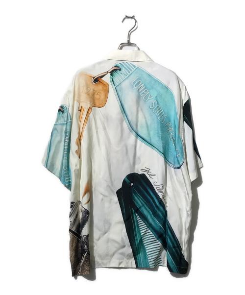 JIL SANDER（ジルサンダー）JIL SANDER (ジルサンダー) レーヨン総柄オープンカラーシャツ マルチカラー サイズ:40の古着・服飾アイテム