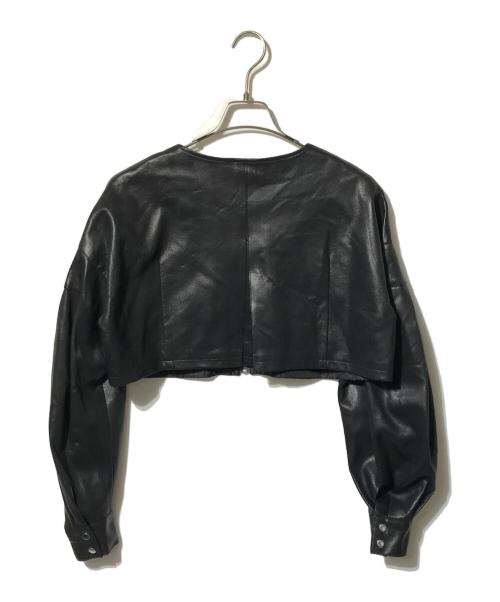 melt the lady（メルトザレディ）melt the lady (メルトザレディ) チェーンレザーライクロングコート ブラック サイズ:Freeの古着・服飾アイテム