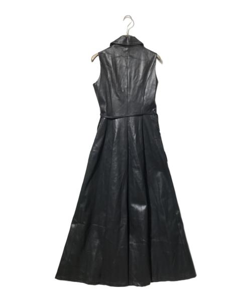 melt the lady（メルトザレディ）melt the lady (メルトザレディ) チェーンレザーライクロングコート ブラック サイズ:Freeの古着・服飾アイテム