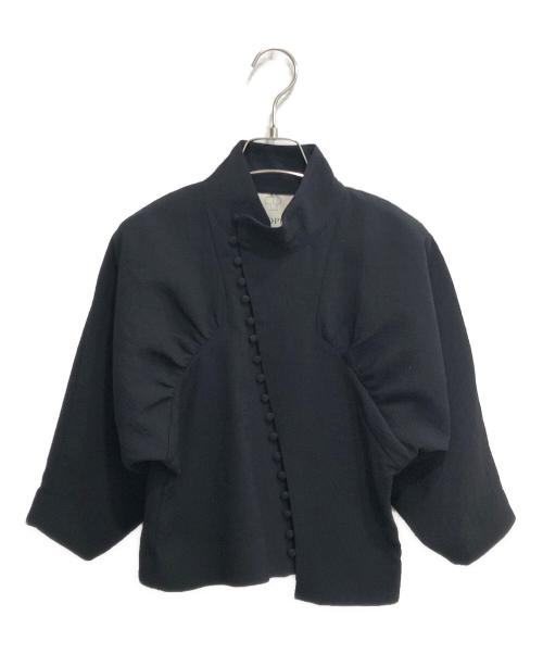 TELOPLAN（テーロプラン）TELOPLAN (テーロプラン) チャイナブラウス／ラグランブラウス ブラック サイズ:Fの古着・服飾アイテム