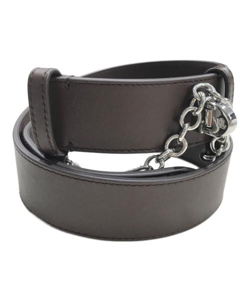 LAUREN RALPH LAUREN（ローレン ラルフ ローレン）LAUREN RALPH LAUREN (ローレン ラルフ ローレン) Flip-Lock レザー Wide Belt ブラウンの古着・服飾アイテム