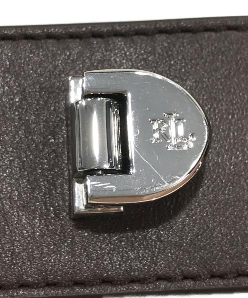 LAUREN RALPH LAUREN（ローレン ラルフ ローレン）LAUREN RALPH LAUREN (ローレン ラルフ ローレン) Flip-Lock レザー Wide Belt ブラウンの古着・服飾アイテム