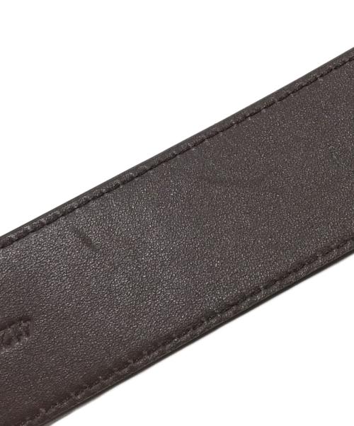 LAUREN RALPH LAUREN（ローレン ラルフ ローレン）LAUREN RALPH LAUREN (ローレン ラルフ ローレン) Flip-Lock レザー Wide Belt ブラウンの古着・服飾アイテム
