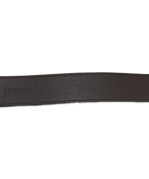 LAUREN RALPH LAUREN（ローレン ラルフ ローレン）LAUREN RALPH LAUREN (ローレン ラルフ ローレン) Flip-Lock レザー Wide Belt ブラウンの古着・服飾アイテム