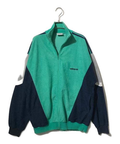adidas（アディダス）adidas (アディダス) トラックジャケット グリーン×ネイビー サイズ:表記無しの古着・服飾アイテム
