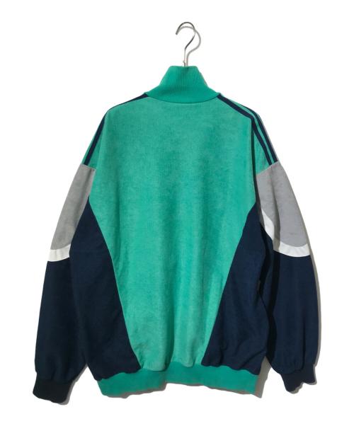 adidas（アディダス）adidas (アディダス) トラックジャケット グリーン×ネイビー サイズ:表記無しの古着・服飾アイテム