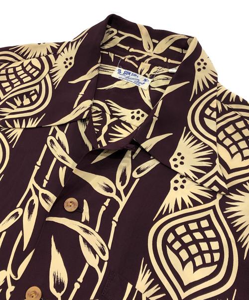 Sun Surf（サンサーフ）Sun Surf (サンサーフ) レーヨンアロハシャツ パープル サイズ:Sの古着・服飾アイテム