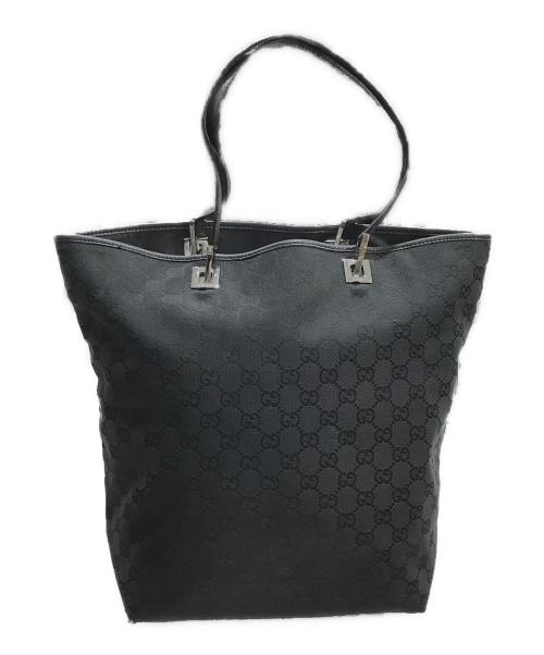 GUCCI（グッチ）GUCCI (グッチ) GGキャンバストートバッグ ブラックの古着・服飾アイテム