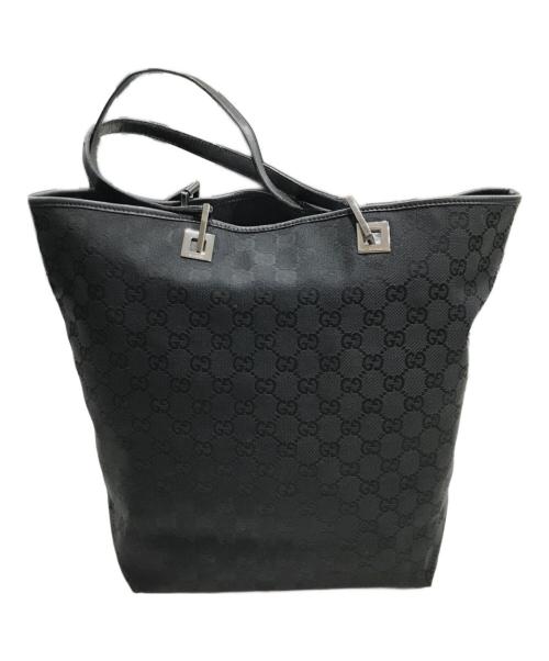 GUCCI（グッチ）GUCCI (グッチ) GGキャンバストートバッグ ブラックの古着・服飾アイテム